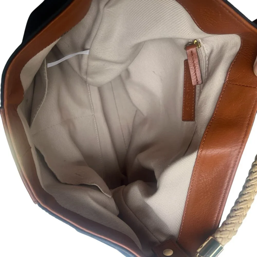 Talbots Denim and Leather Bag with Rope Strap - Picture 7 of 10